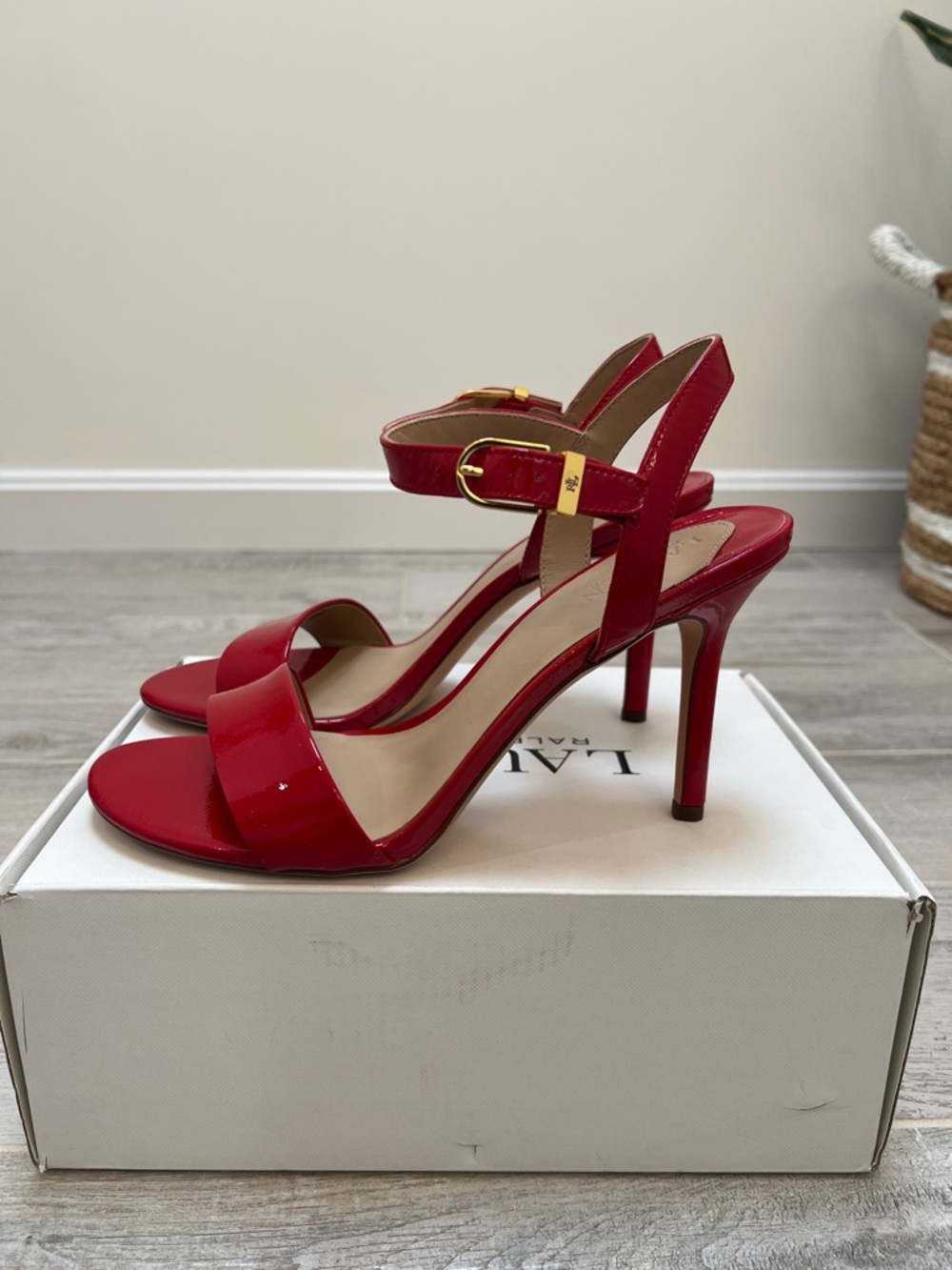 Lauren Ralph Lauren Red Patent Heels